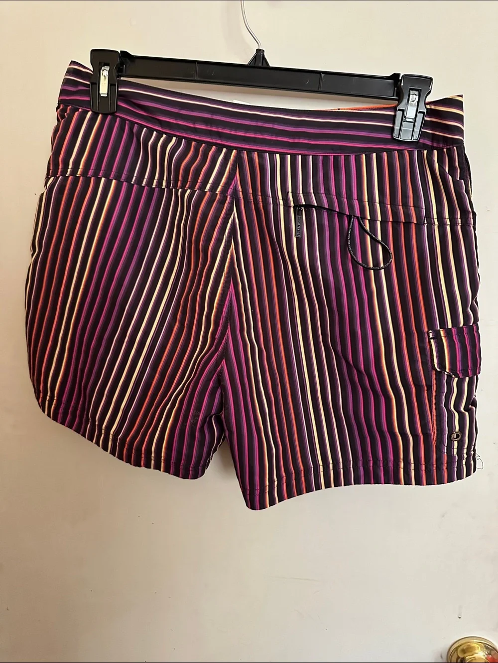 Calvin Klein Purple Multi-Stripe Swim Trunks
